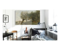 Les Saules A La Pointe De Lile by Jean Baptiste Camille Corot