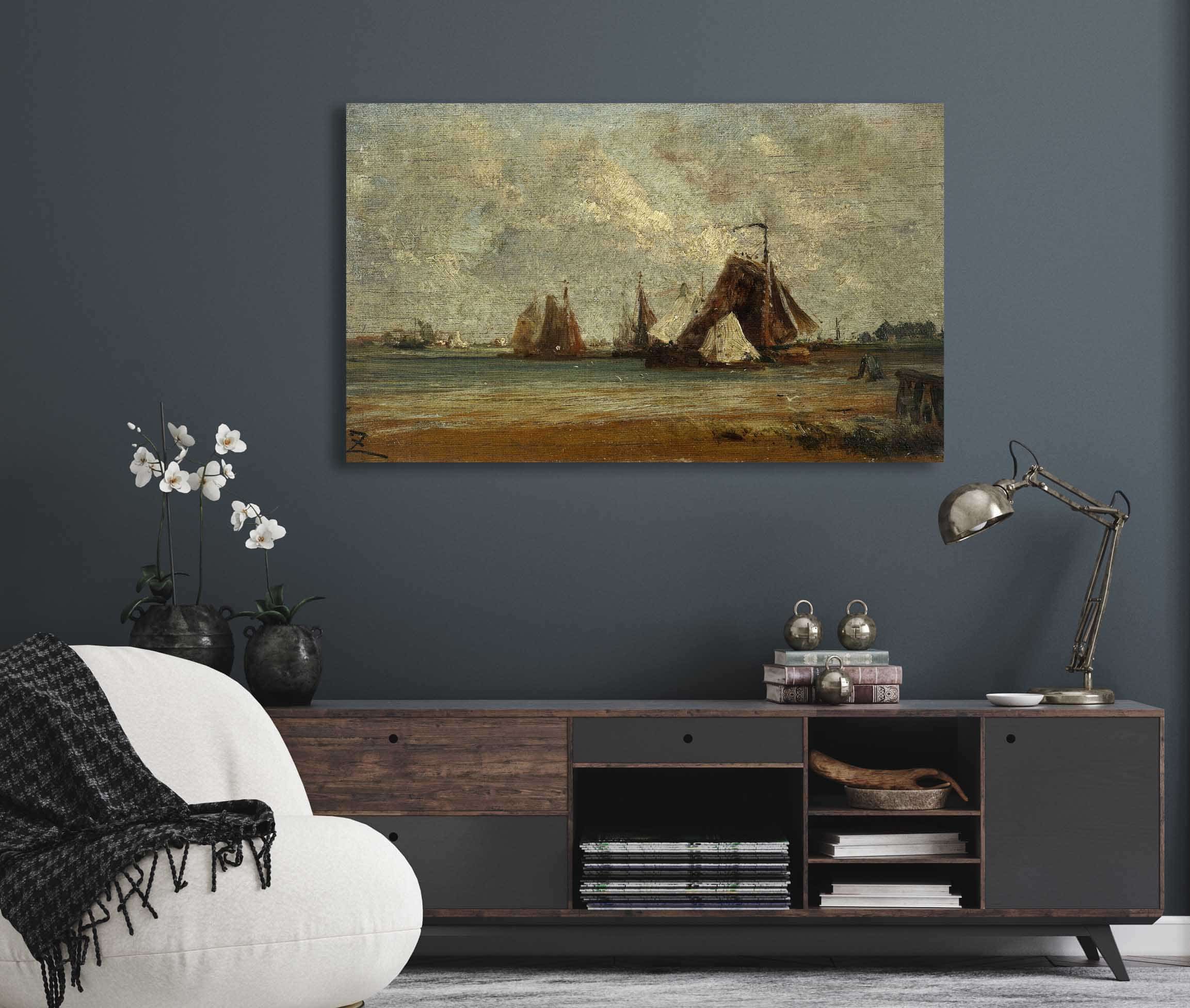 Les Sloops De Peche by Felix Ziem