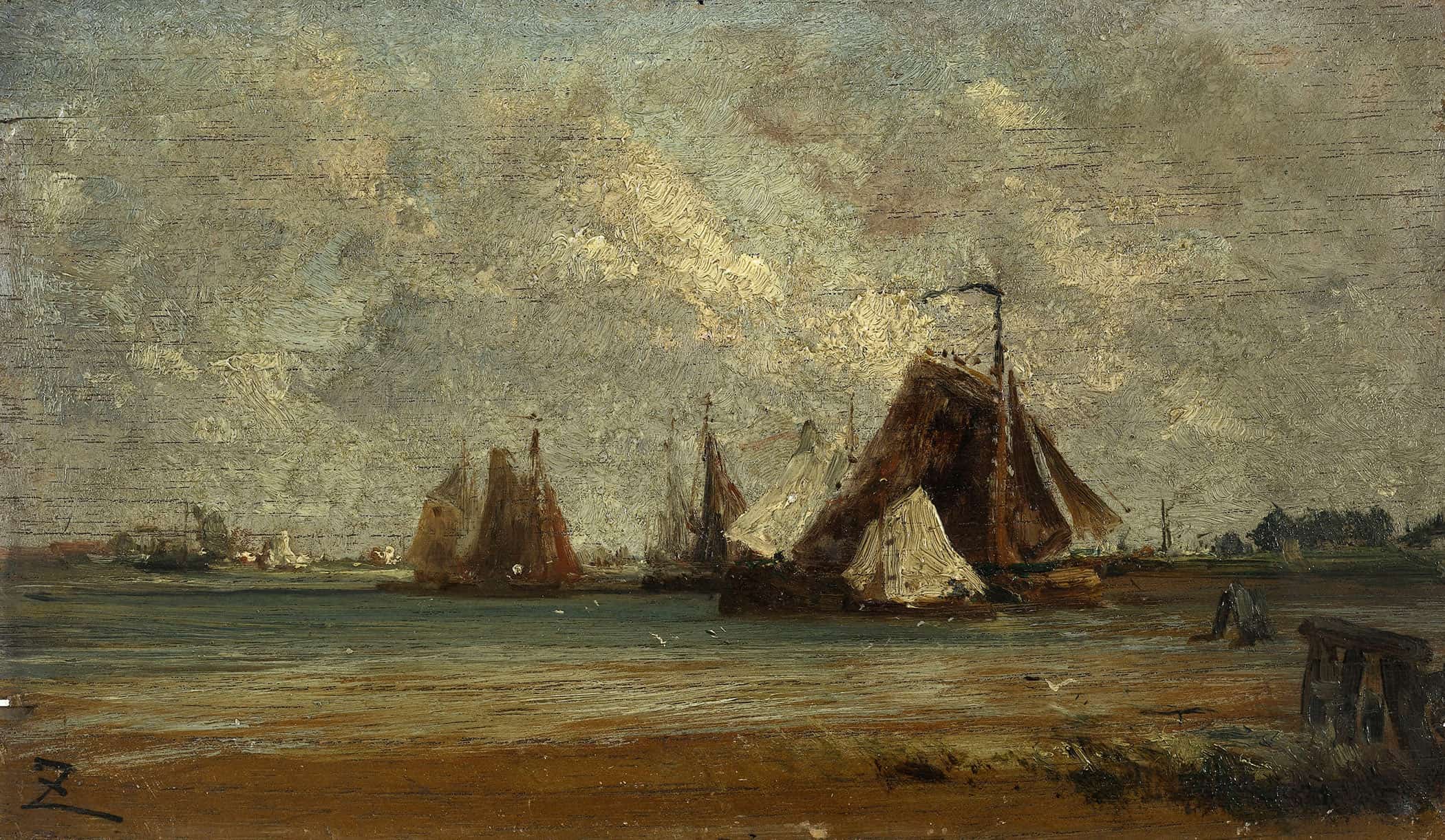 Les Sloops De Peche by Felix Ziem
