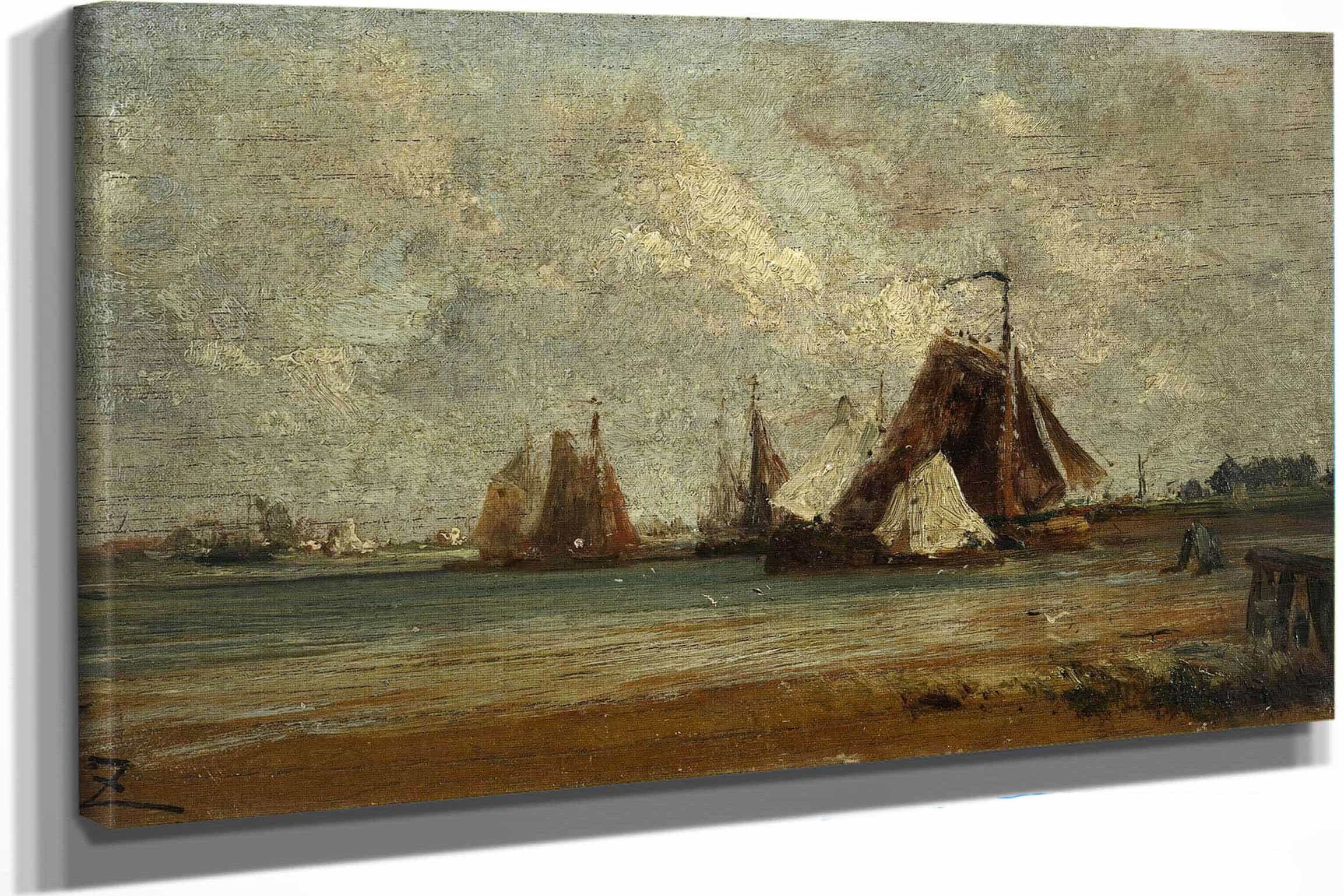 Les Sloops De Peche by Felix Ziem