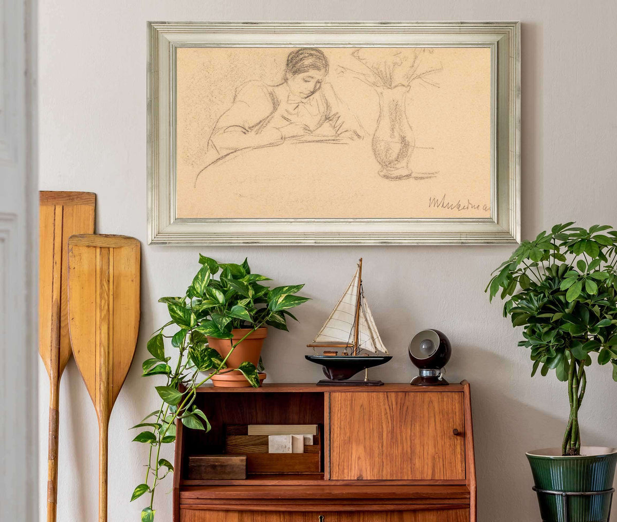 Lesende by Max Liebermann