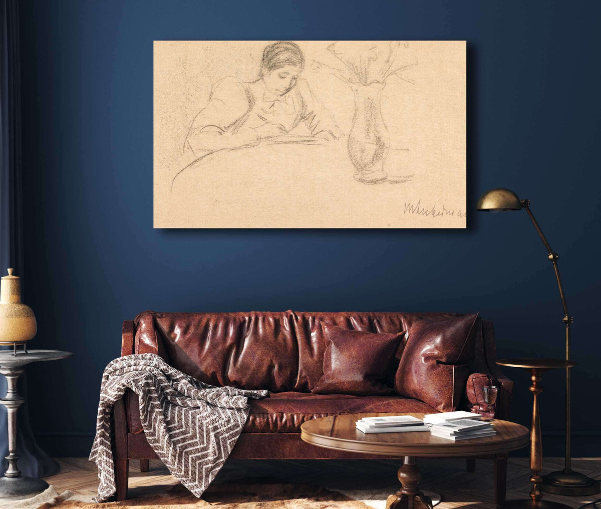 Lesende by Max Liebermann