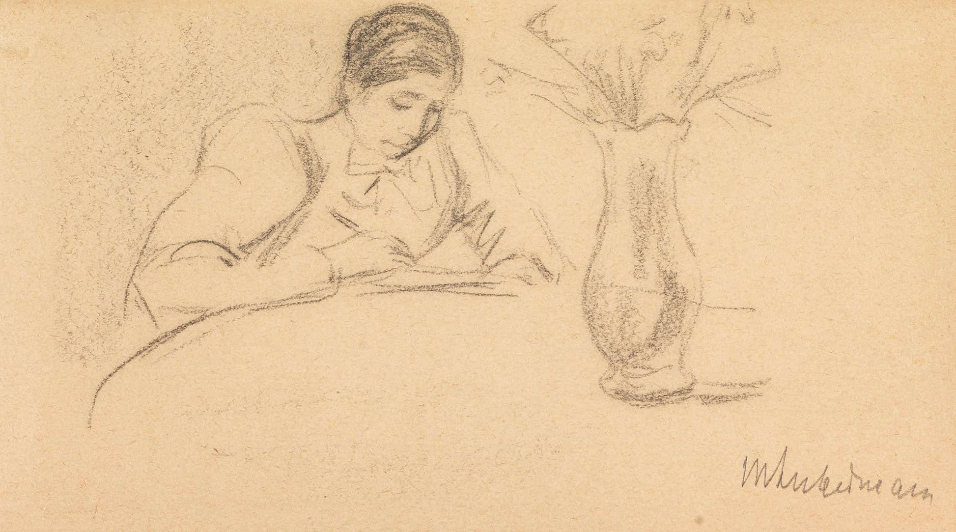 Lesende by Max Liebermann