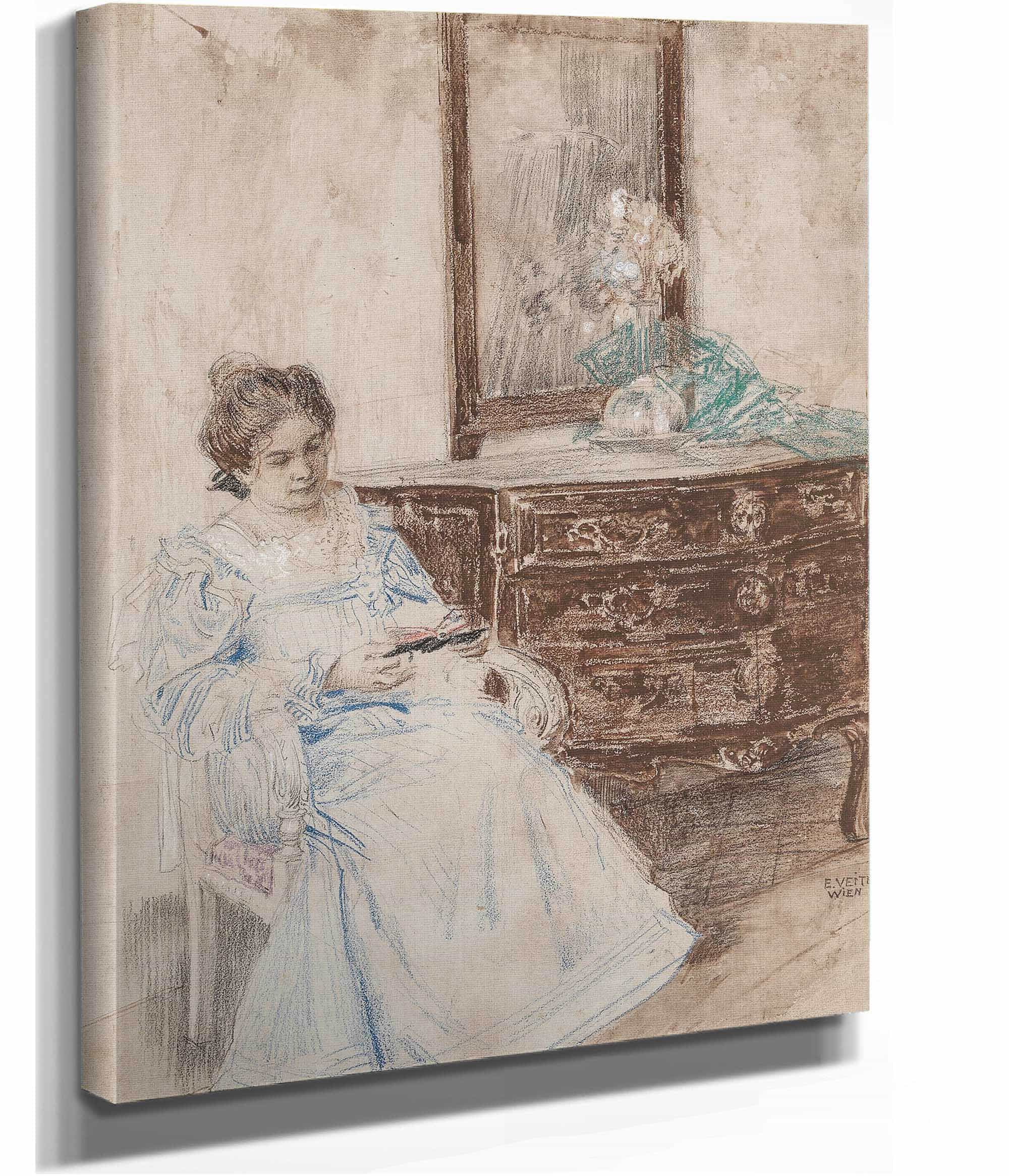 Lesende Frau by Eduard Veith