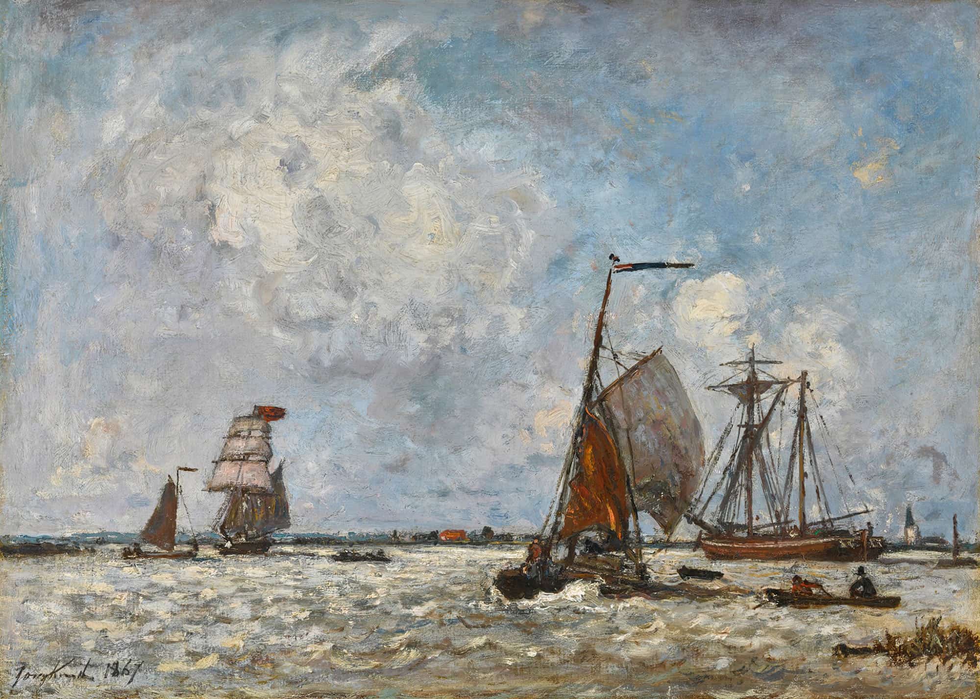 Lestuaire Belgique by Johan Barthold Jongkind