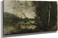 Letang A Larbre Penche by Jean Baptiste Camille Corot