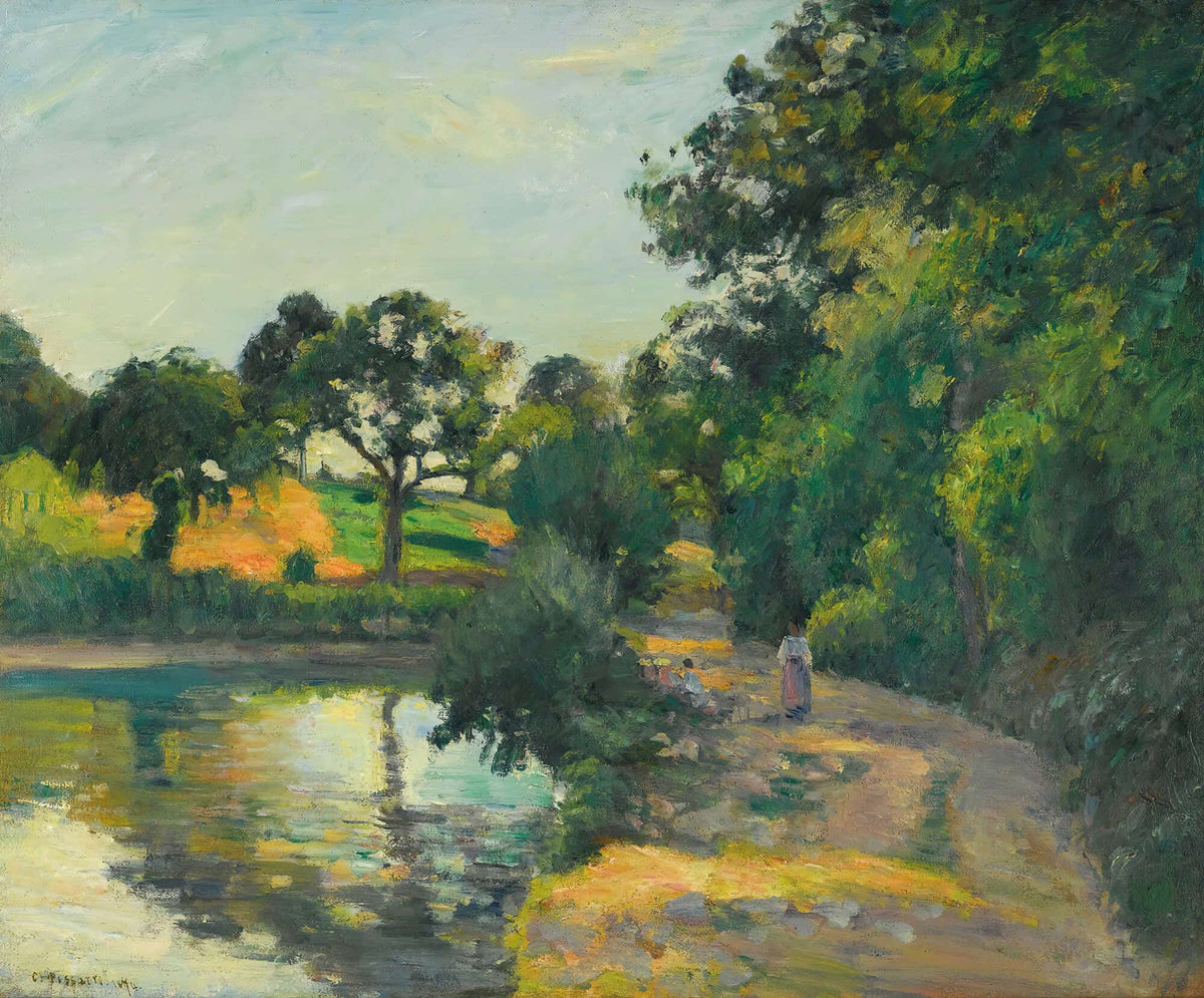 Letang Au Soleil Couchant Montfoucault by Camille Pissarro