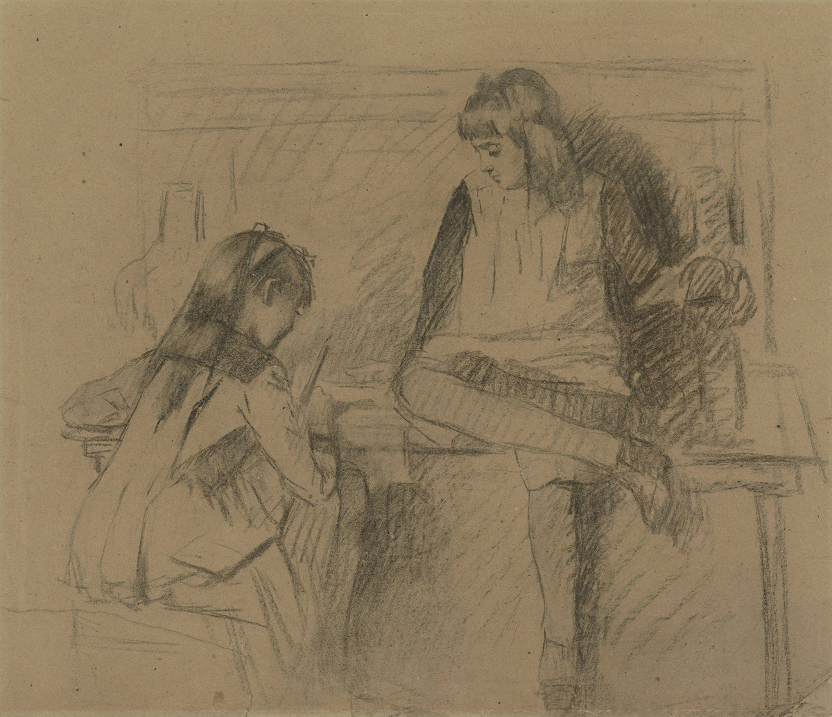 Letje And Lizzy Ansingh by Therese Schwartze