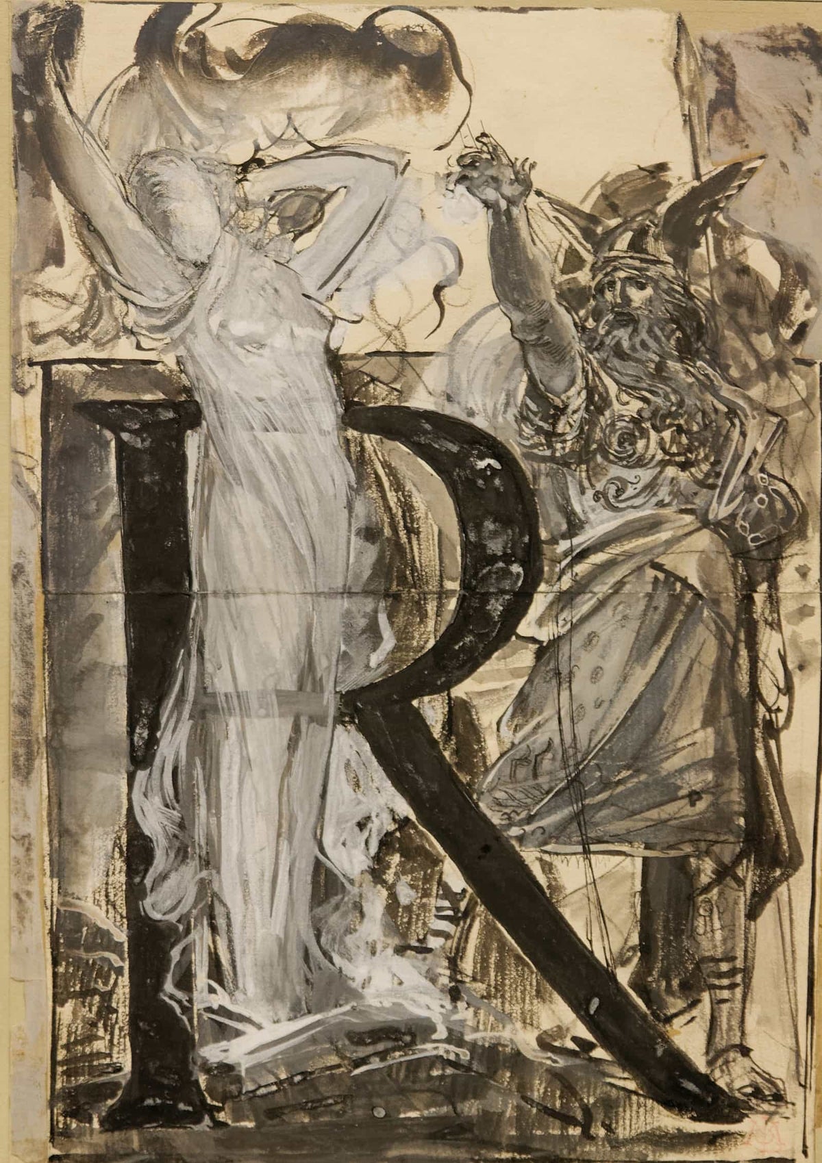 Lettre Ornee R by Luc Olivier Merson