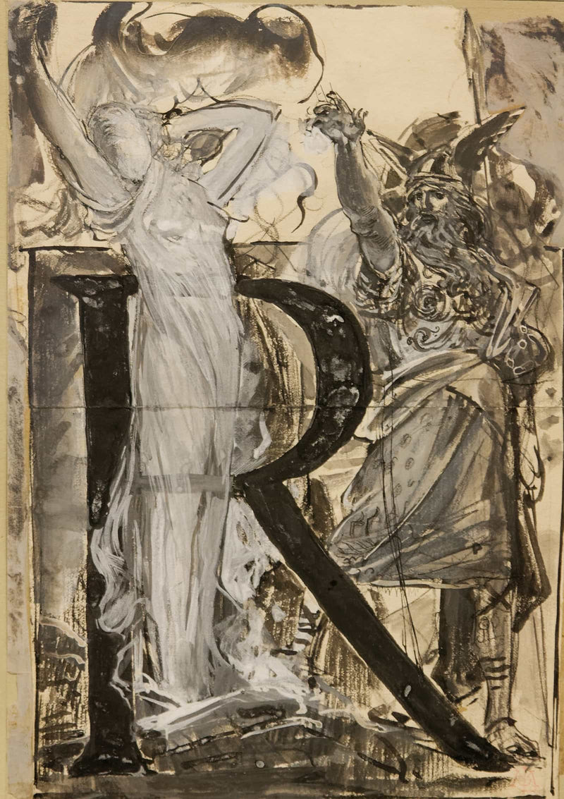 Lettre Ornee R by Luc Olivier Merson