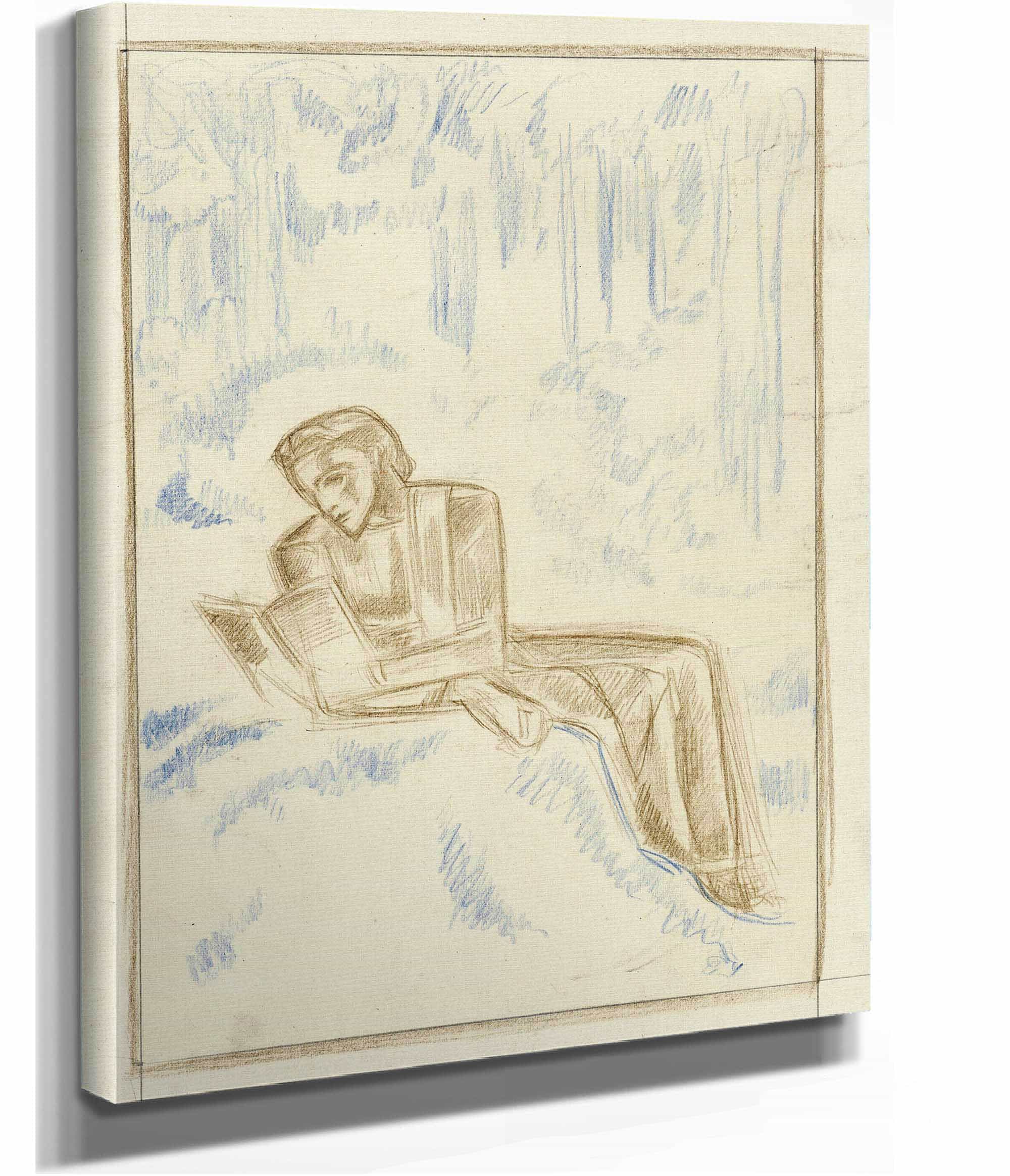 Lezende Vrouw In Een Boslandschap  by Richard Nicolaus Roland Holst