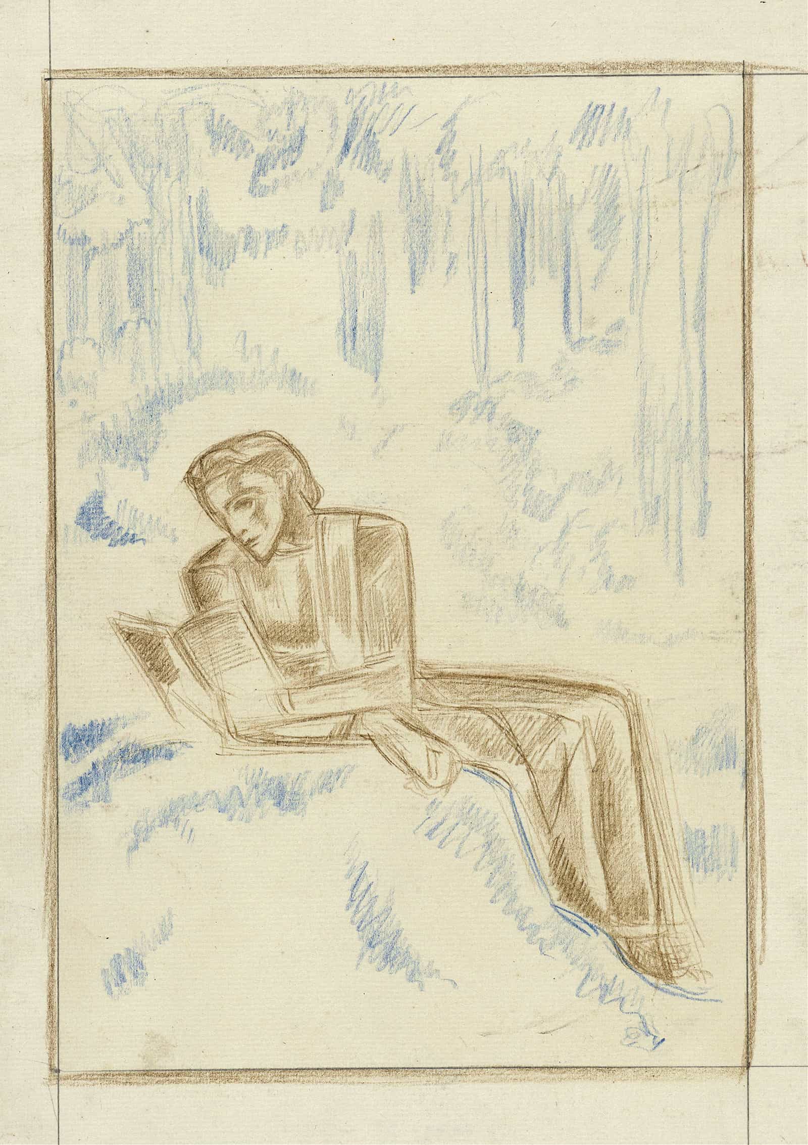 Lezende Vrouw In Een Boslandschap  by Richard Nicolaus Roland Holst