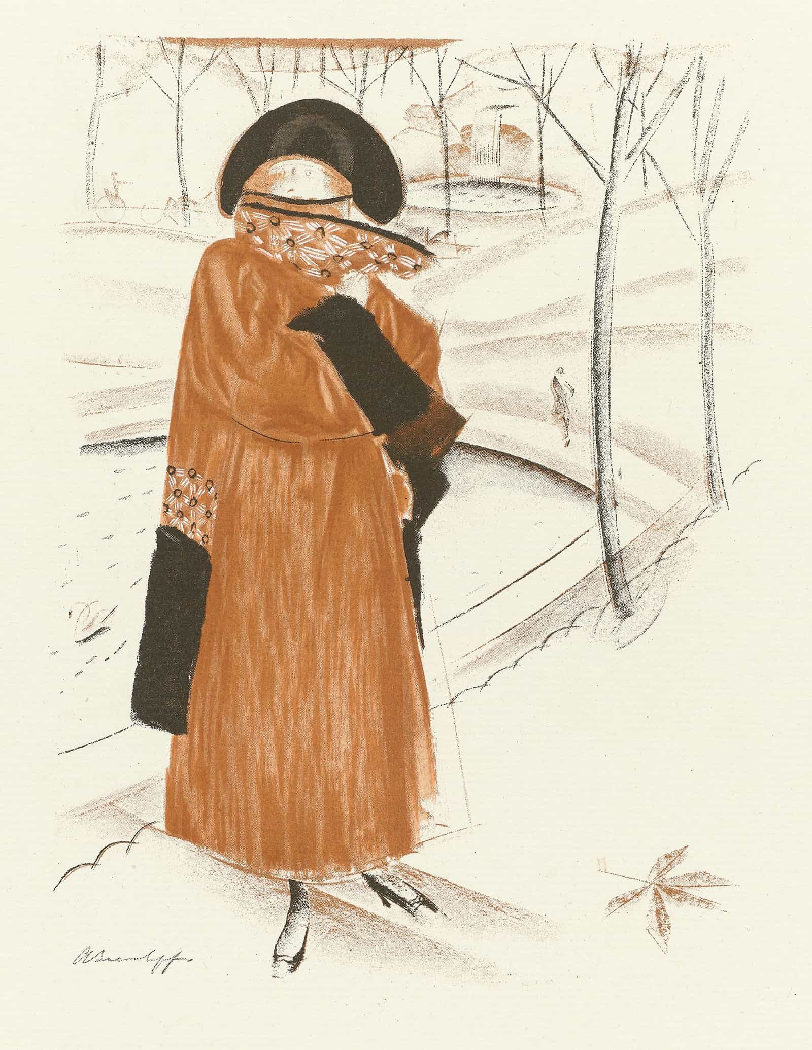 Lheure Du Rendez Vous Manteau Dapres Midi De Paul Poiret by Alexander Evgenievich Yakovlev