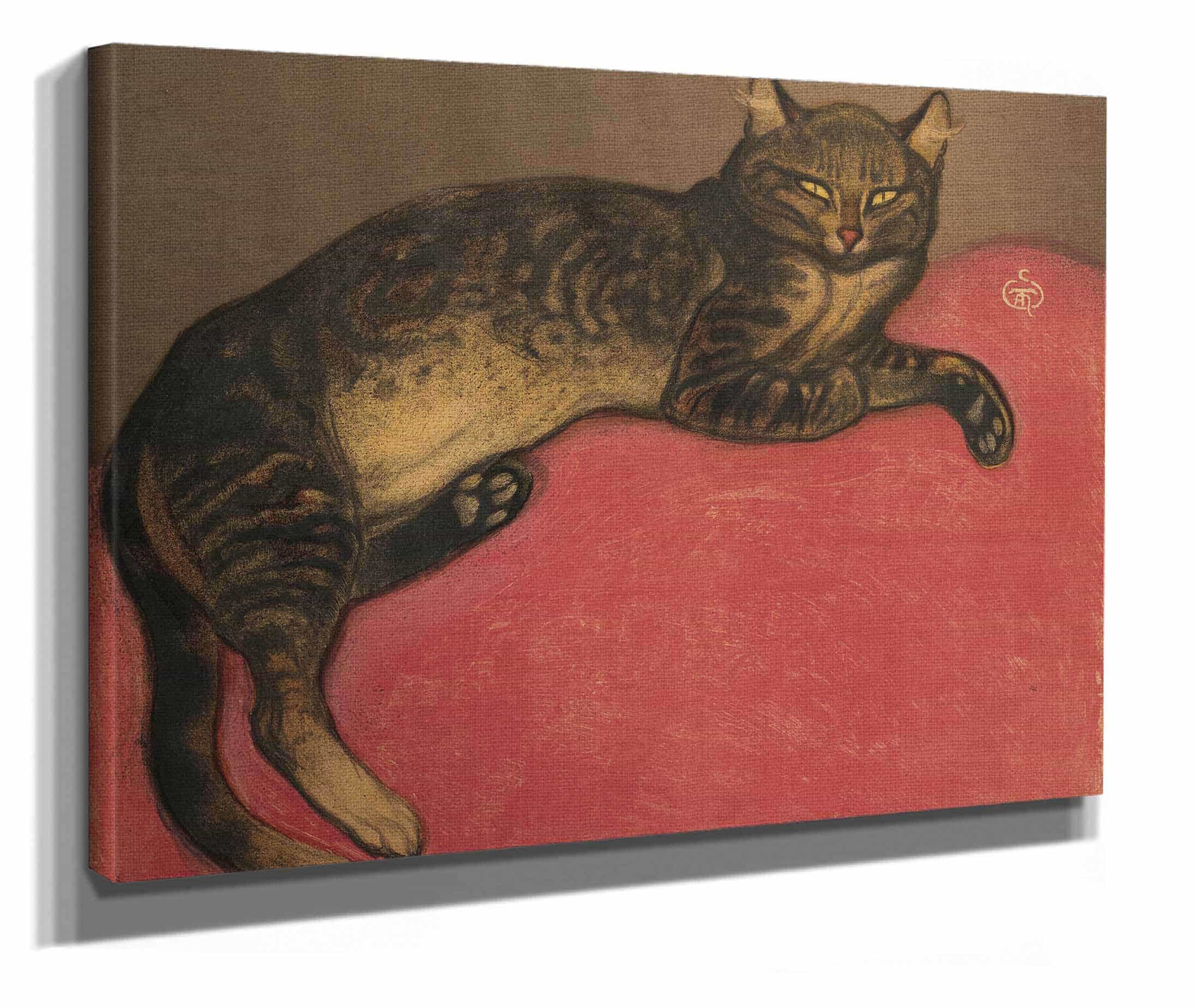 Lhiver Chat Sur Un Coussin by Theophile Alexandre Steinlen