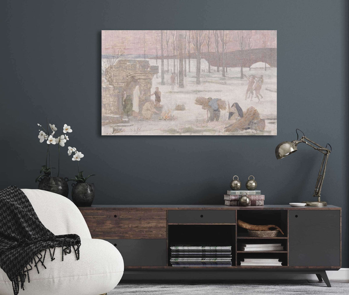 Lhiver Esquisse Pour Lhotel De Ville De Paris by Pierre Puvis De Chavannes