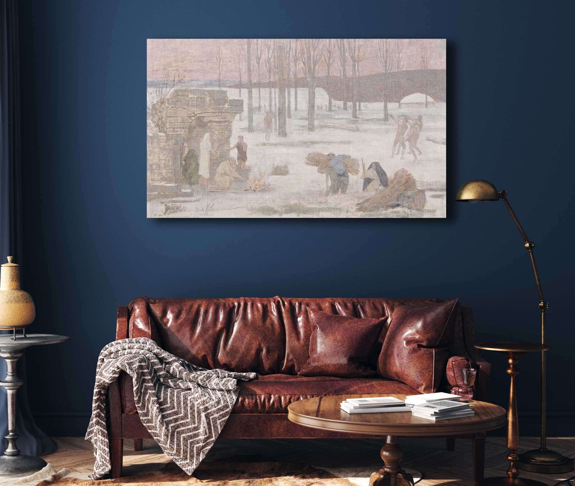 Lhiver Esquisse Pour Lhotel De Ville De Paris by Pierre Puvis De Chavannes