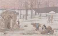 Lhiver Esquisse Pour Lhotel De Ville De Paris by Pierre Puvis De Chavannes