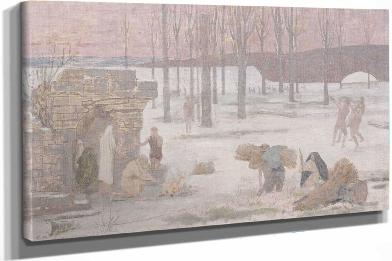 Lhiver Esquisse Pour Lhotel De Ville De Paris by Pierre Puvis De Chavannes