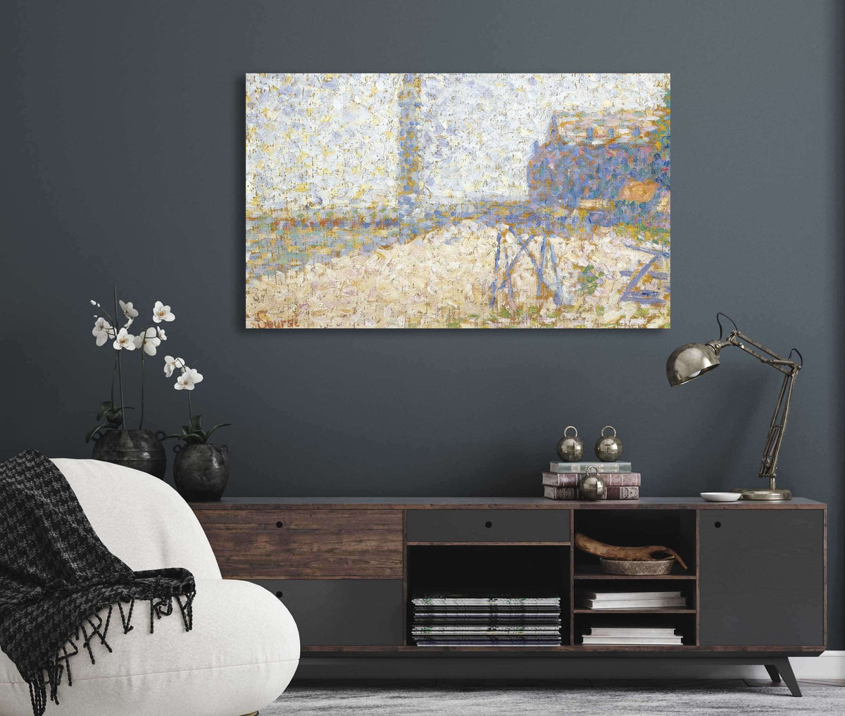 Lhospice Et Le Phare De Honfleur by Georges Seurat