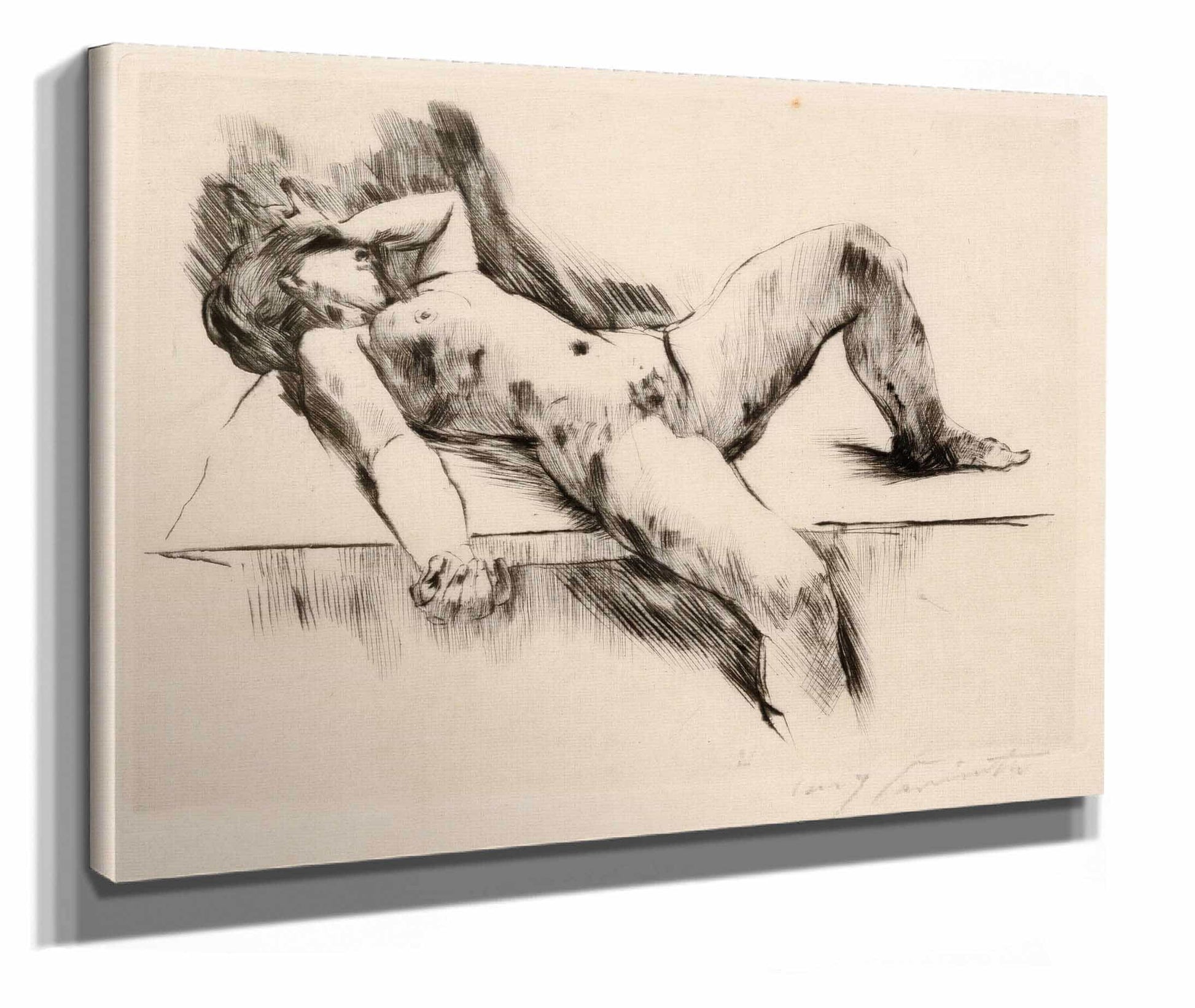 Liegender Weiblicher Akt Iii by Lovis Corinth