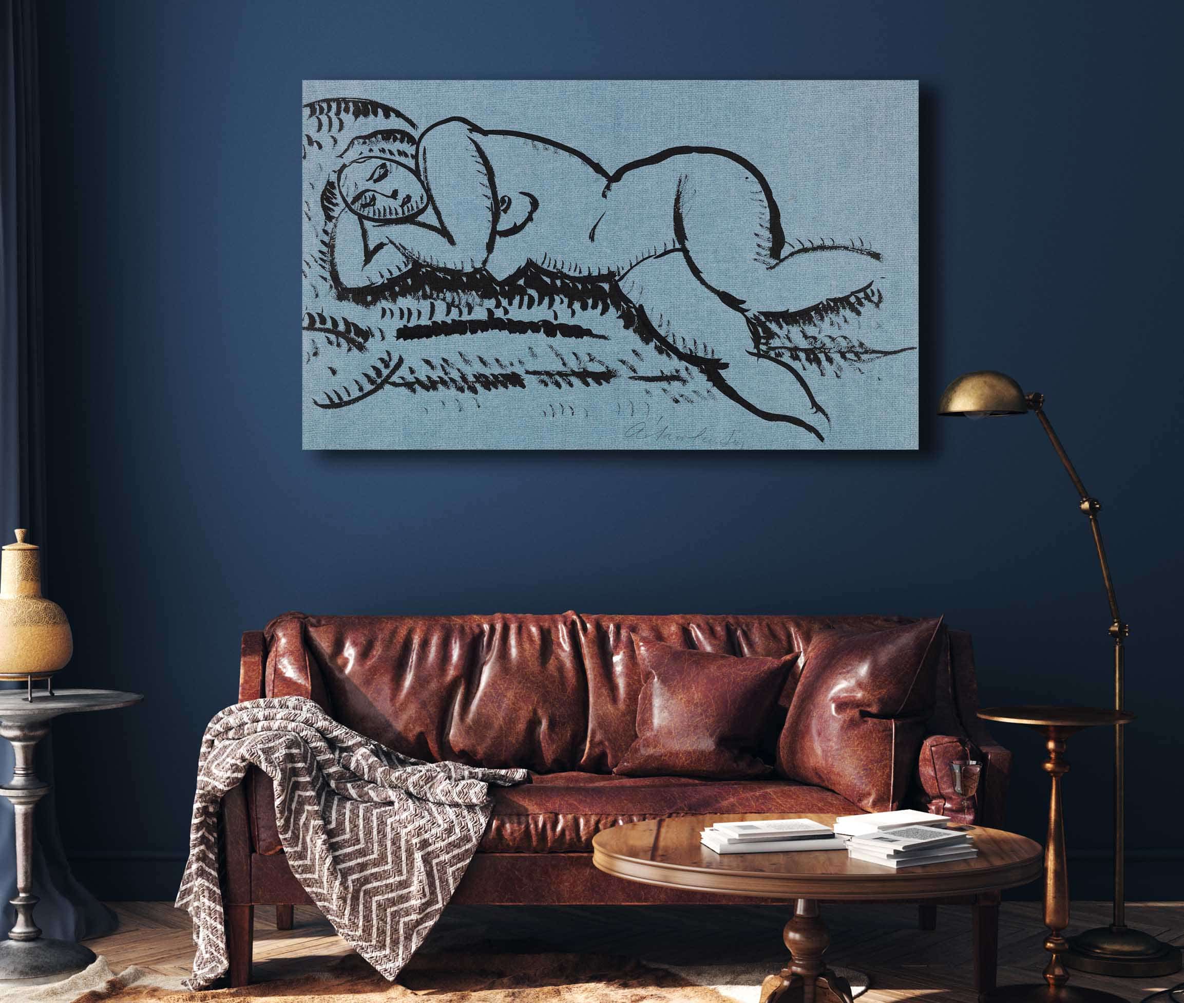 Liegender Weiblicher Akt Mit Geschlossenen Augen By Alexej Von Jawlensky