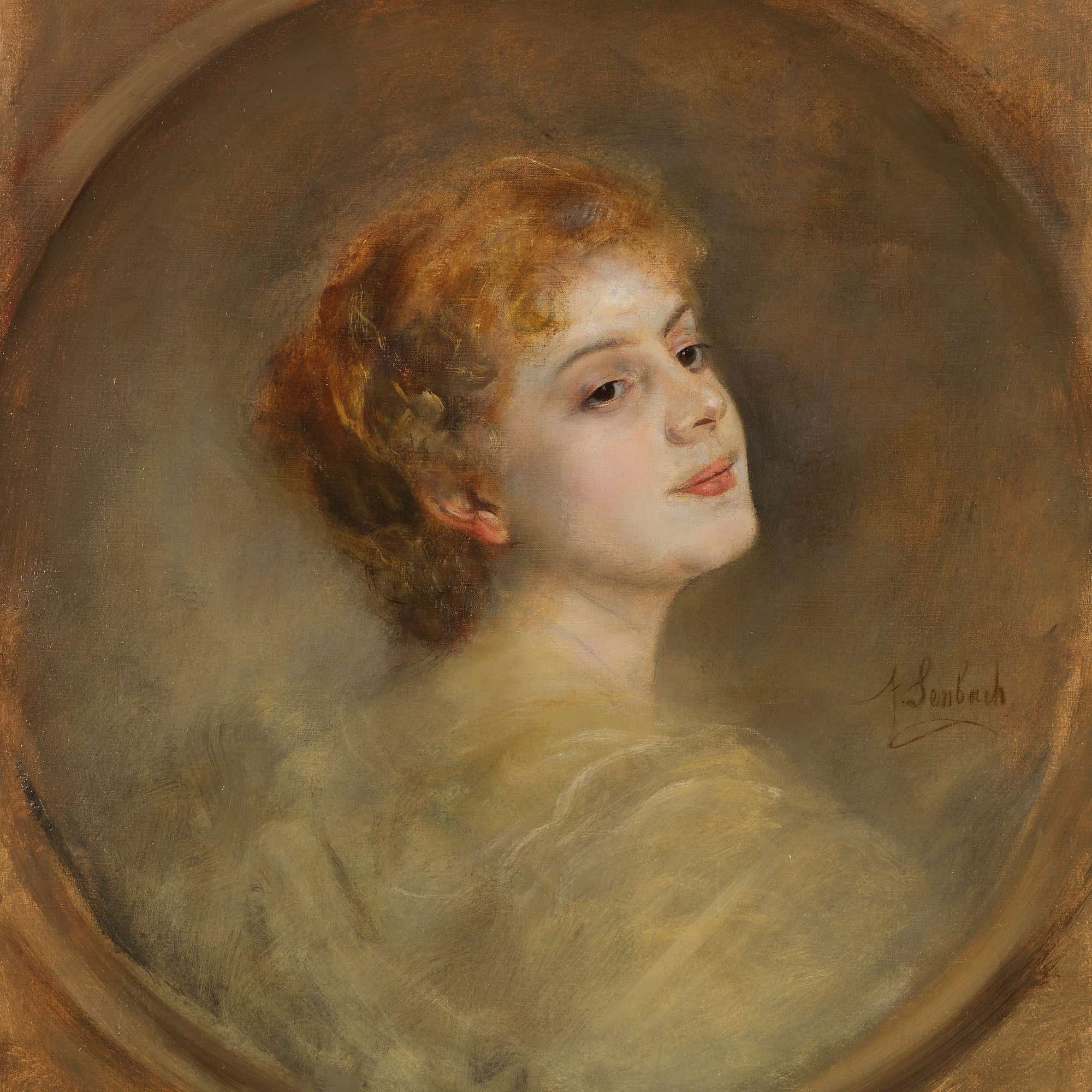 Lily Von Poschinger  by Franz Von Lenbach