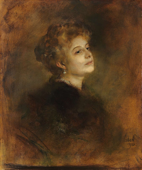 Lily Von Poschinger  by Franz Von Lenbach