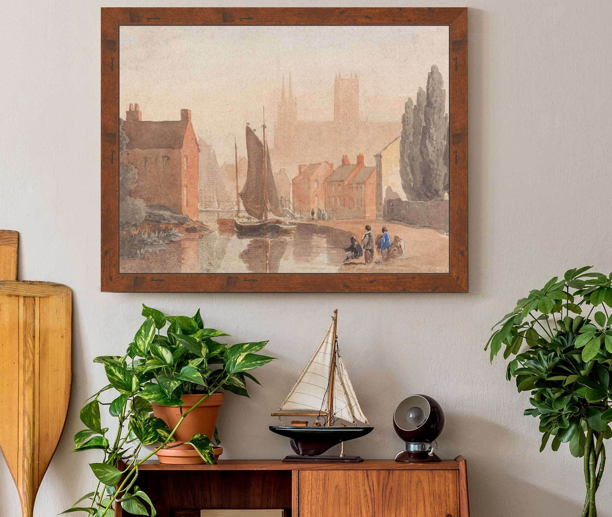 Lincoln Cathedral From Brayford Pool by David Cox