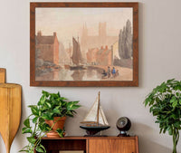 Lincoln Cathedral From Brayford Pool by David Cox