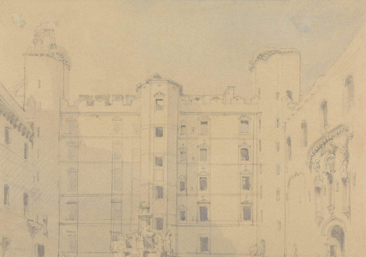 Linlithgow Palace Courtyard West Lothian by David Roberts