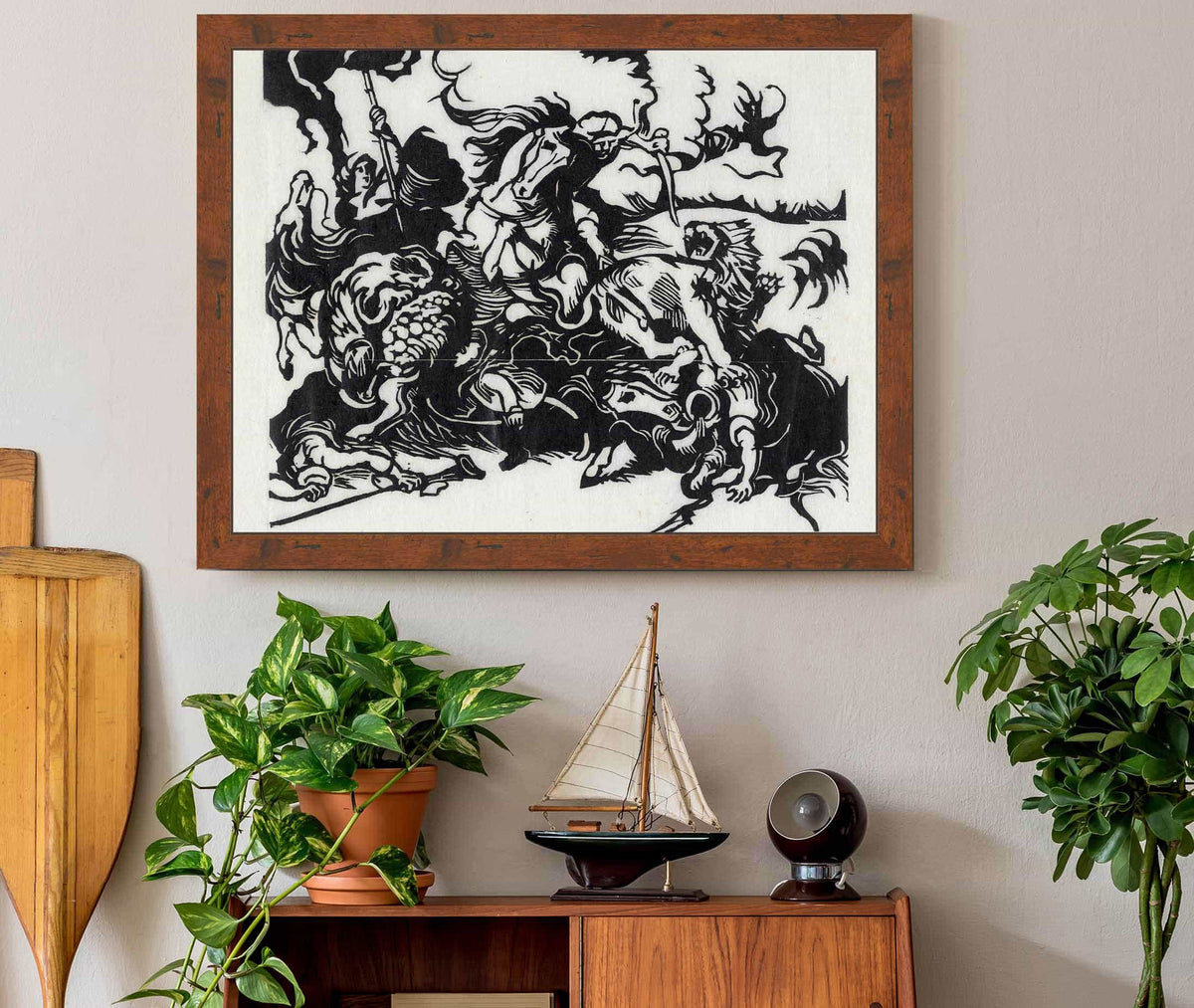 Lion Hunt For Delacroix by Franz Marc