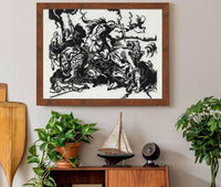 Lion Hunt For Delacroix by Franz Marc