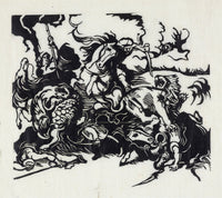 Lion Hunt For Delacroix by Franz Marc