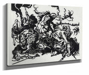 Lion Hunt For Delacroix by Franz Marc