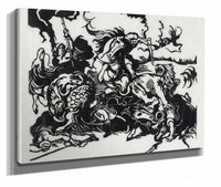 Lion Hunt For Delacroix by Franz Marc