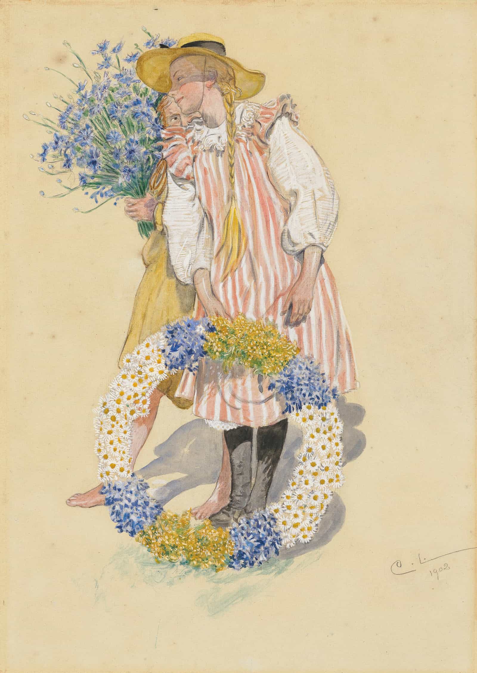 Lisbeth Och Brita by Carl Larsson