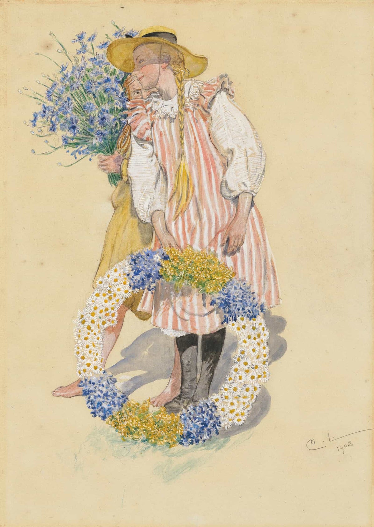 Lisbeth Och Brita by Carl Larsson