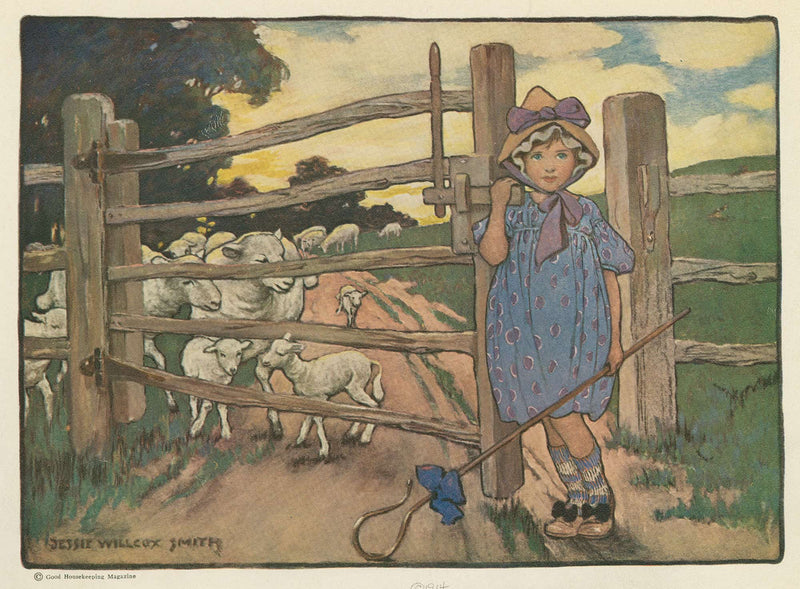 Little Bo Peep Has Lost Her Sheep And Cant Tell Where To Find Them by Jessie Willcox Smith