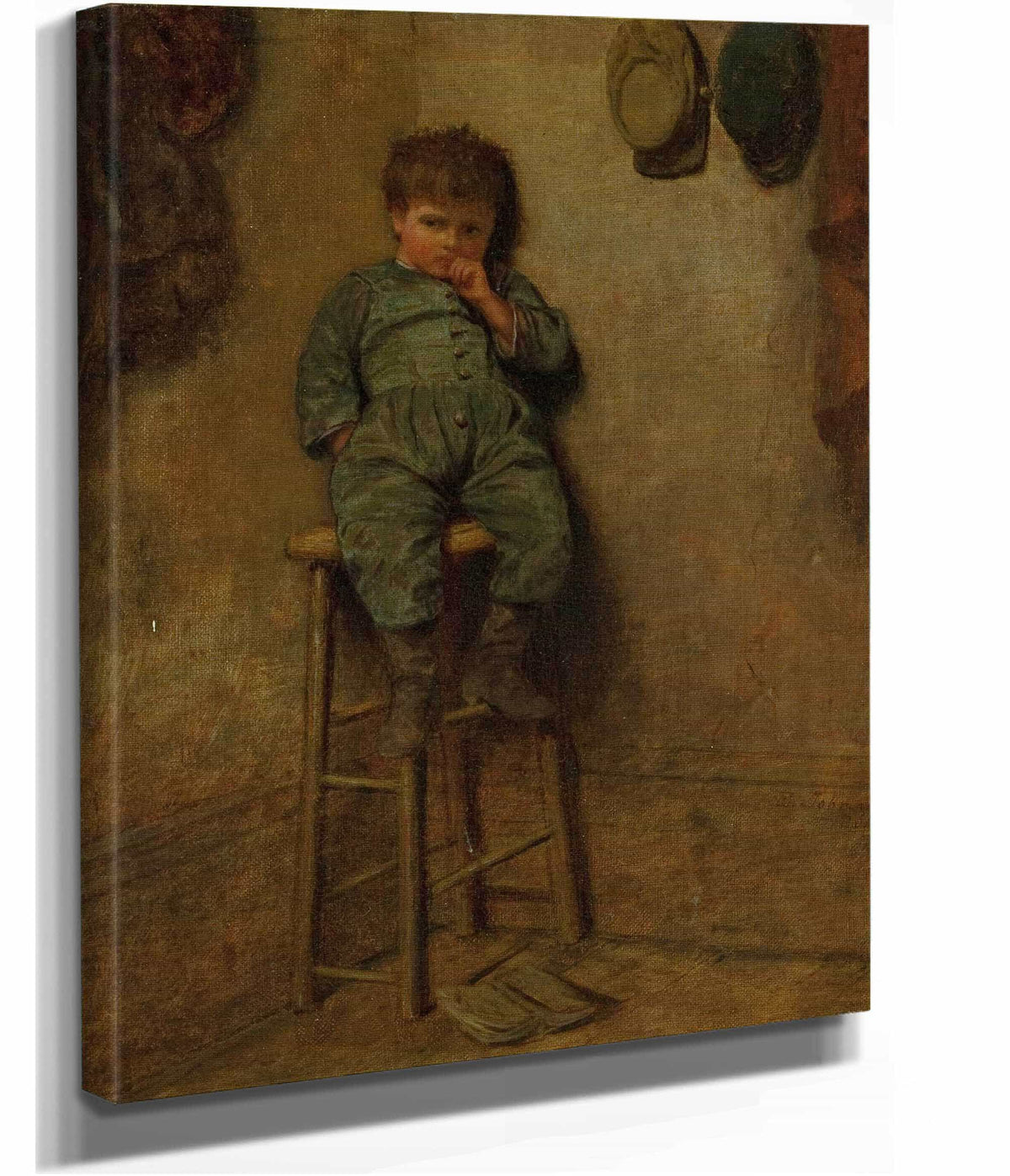 Little Boy On A Stool by Eastman Johnson
