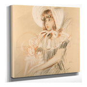 Little Girl Holding Her Doll by Paul Cesar Helleu