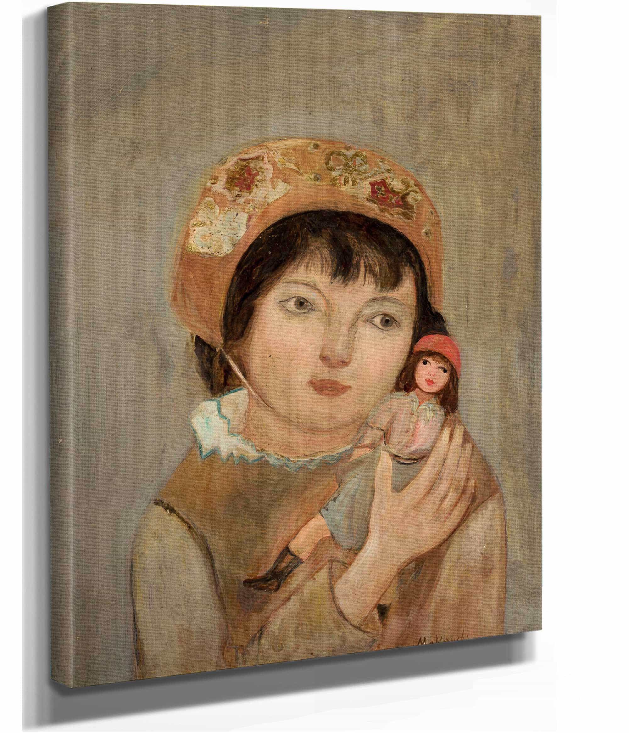 Little Girl With A Doll by Tadeusz Makowski