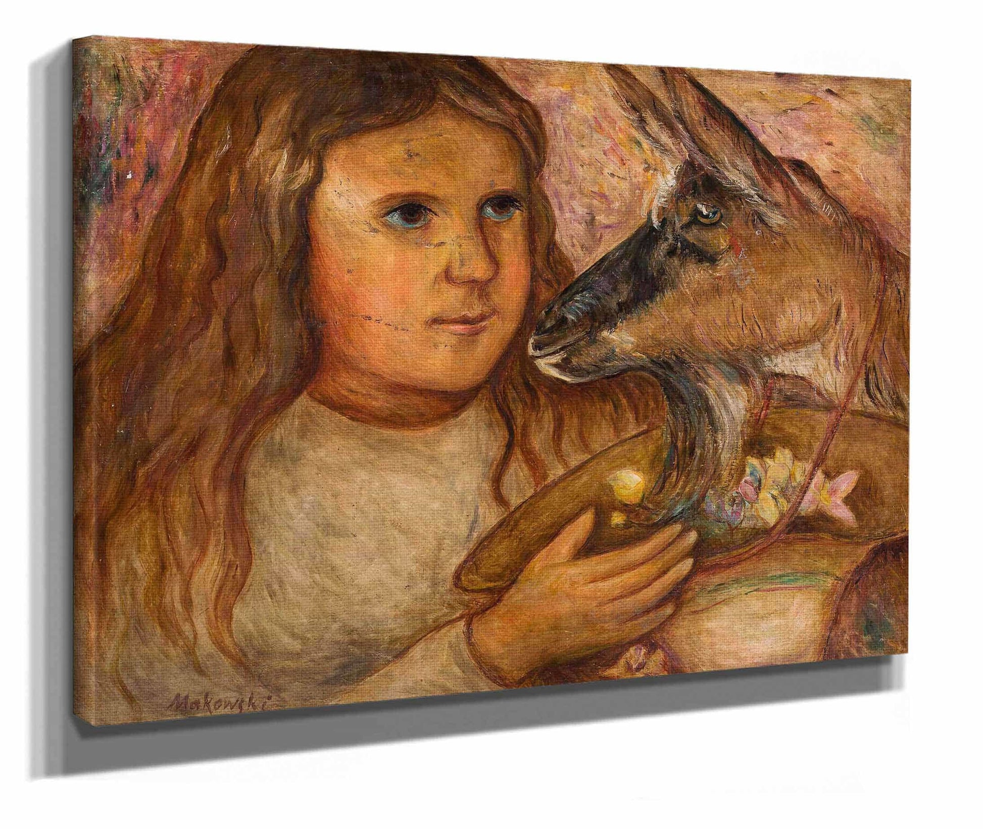 Little Girl With A Goat by Tadeusz Makowski