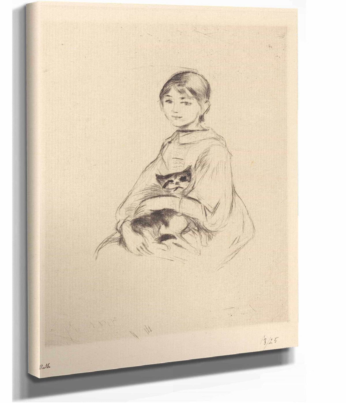 Little Girl With Cat by Berthe Morisot