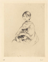 Little Girl With Cat by Berthe Morisot