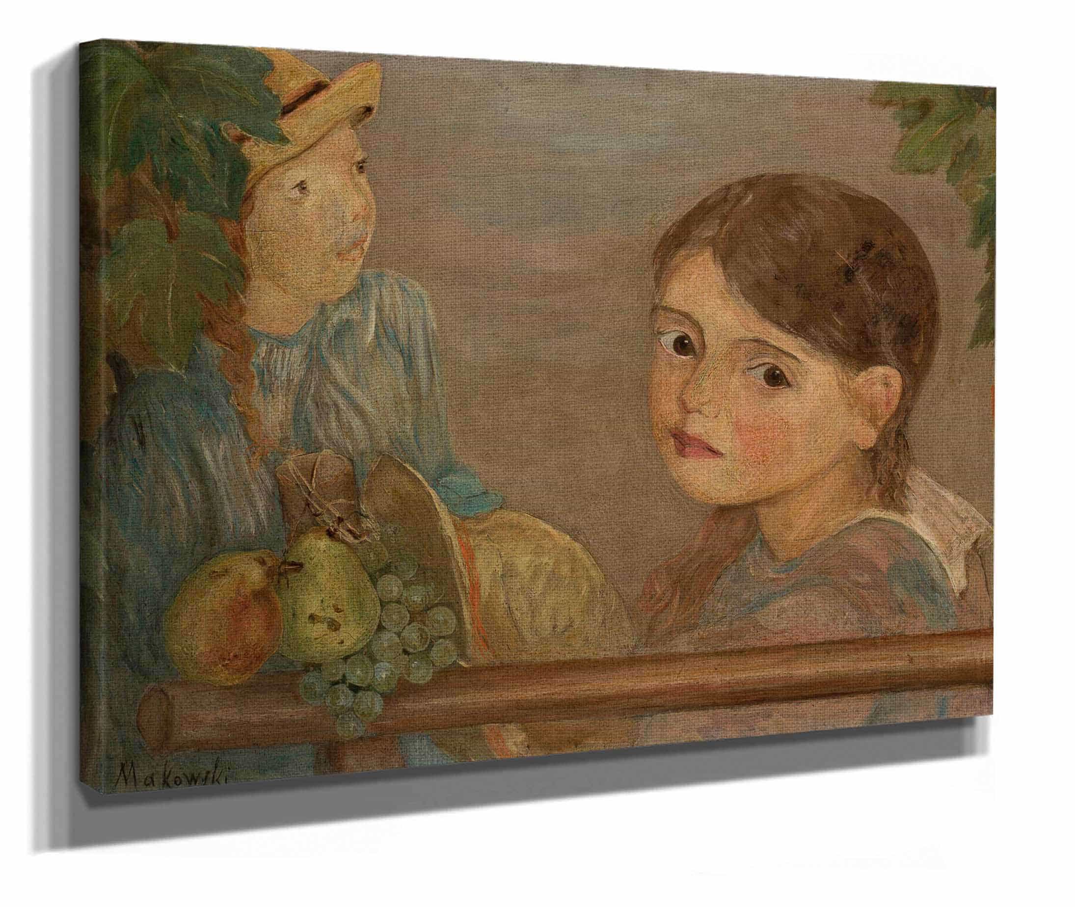 Little Girls With Grapes by Tadeusz Makowski