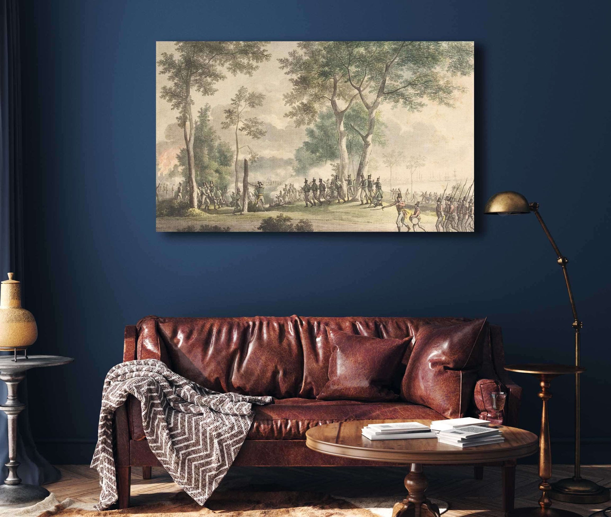 Livjaegernes Udfald I Classens Have August  by Christoffer Wilhelm Eckersberg
