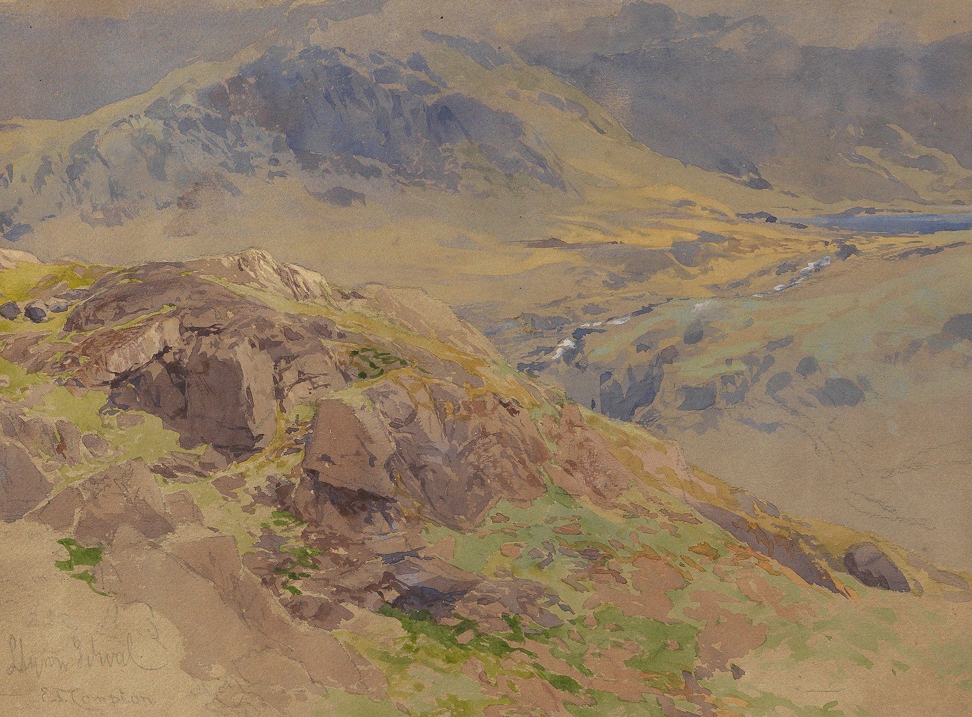 Llyn Idwal Nordwales by Edward Theodore Compton