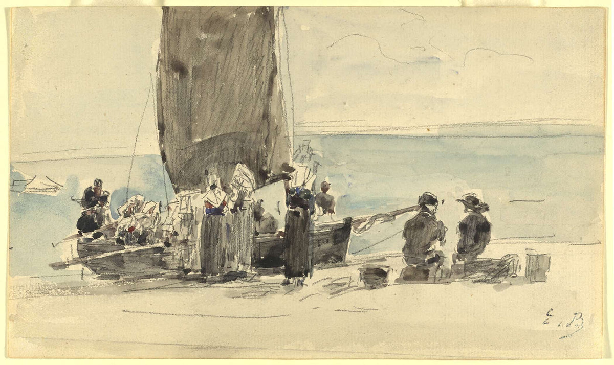 Loading The Boats by Eugene Boudin