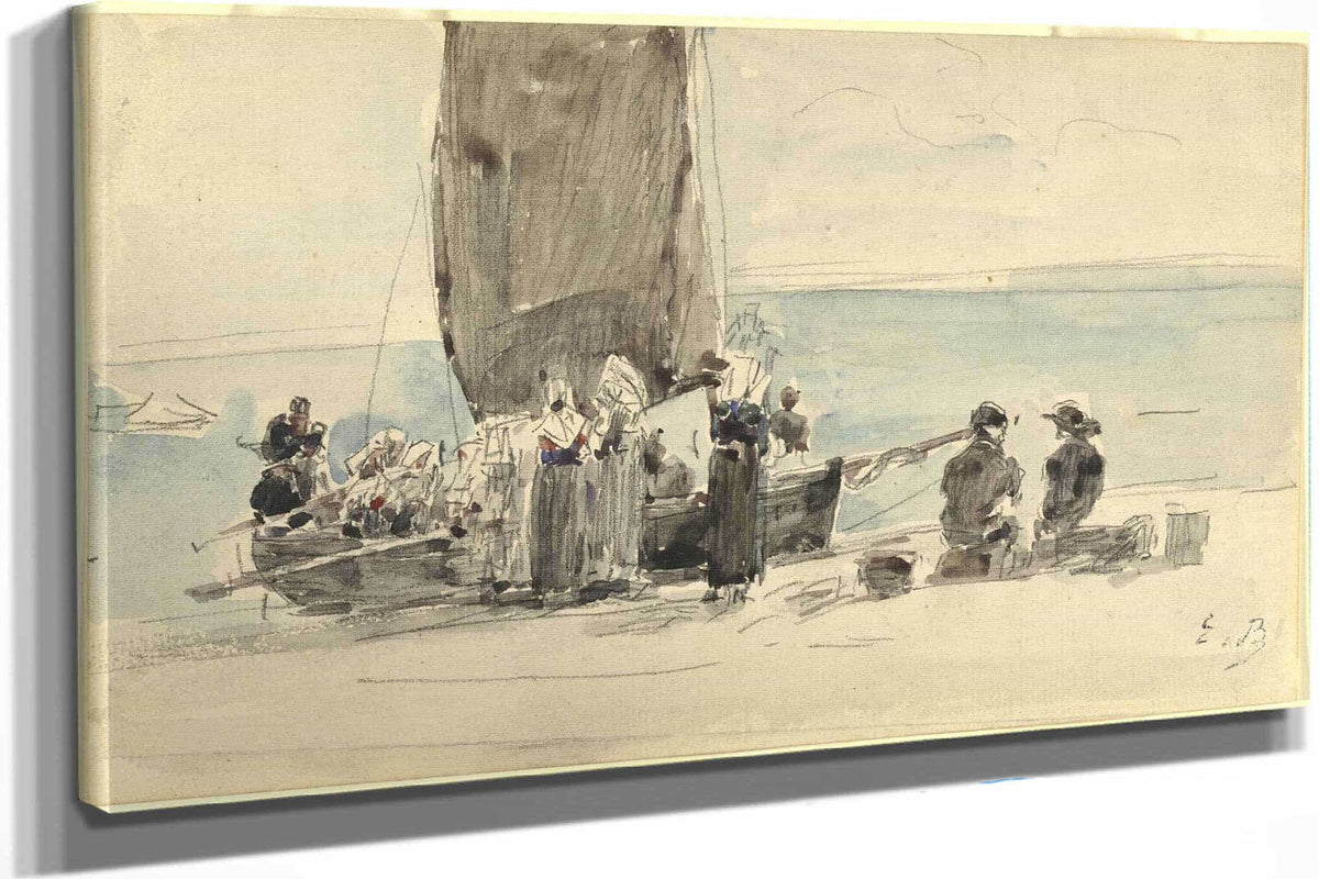 Loading The Boats by Eugene Boudin