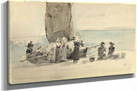 Loading The Boats by Eugene Boudin